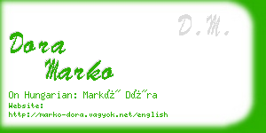 dora marko business card